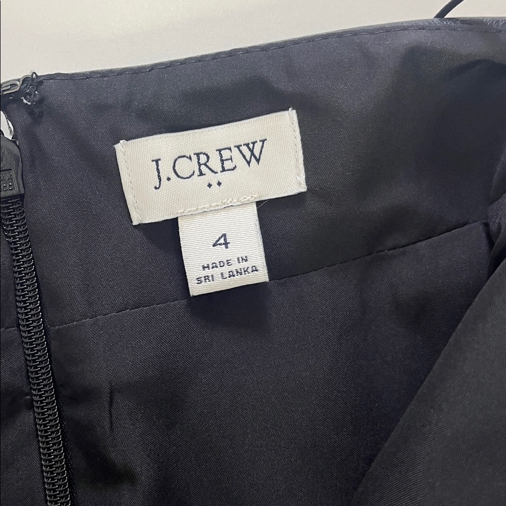J. Crew Faux-leather A-line Mini Skirt NWOT Size 4 Black - Picture 8 of 14
